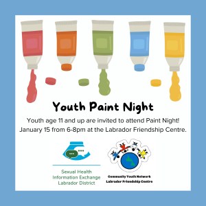 Paint night January 15 from 6-8pm.